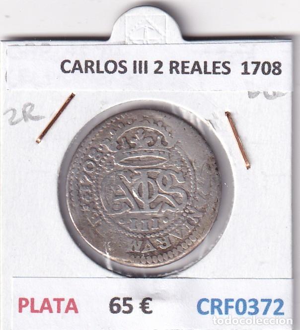Monedas de Espa&ntilde;a: CRF0372 MONEDA ESPA&Ntilde;A CARLOS III 2 REALES 1708 PLATA