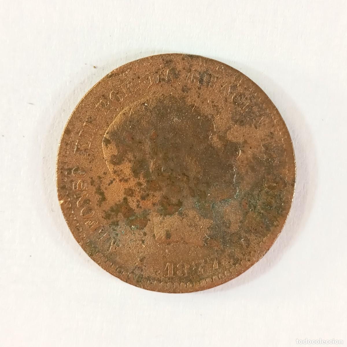 Monedas de Espa&ntilde;a: MONEDA - ALFONSO XII - CINCO CENTIMOS - 5 CENTS - RARA - 1877 / 3278