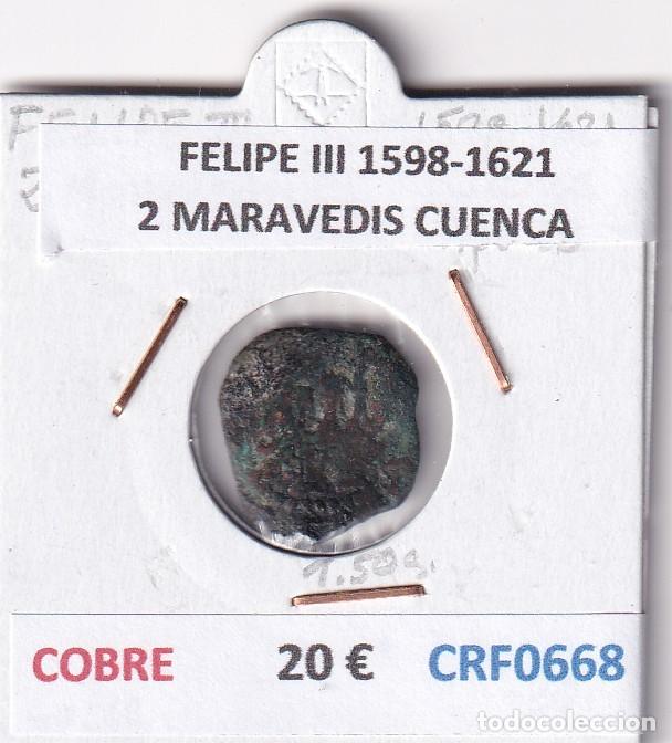 Monnaies d'Espagne: CRF0668 MONEDA ESPA&Ntilde;A FELIPE III 1598-1621 2 MARAVEDIS CUENCA COBRE