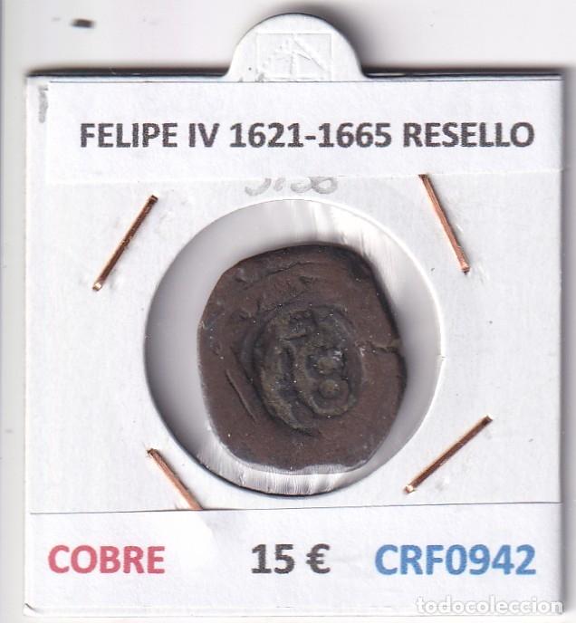 Monedas de Espa&ntilde;a: CRF0942 MONEDA ESPA&Ntilde;A FELIPE IV 1621-1665 RESELLO COBRE