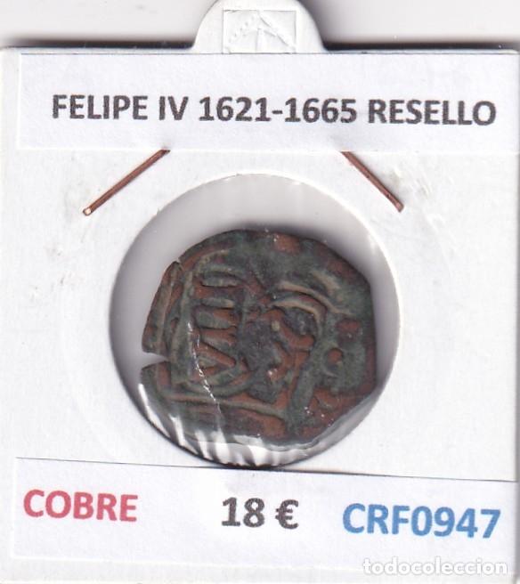 Monedas de Espa&ntilde;a: CRF0947 MONEDA ESPA&Ntilde;A FELIPE IV 1621-1665 RESELLO COBRE