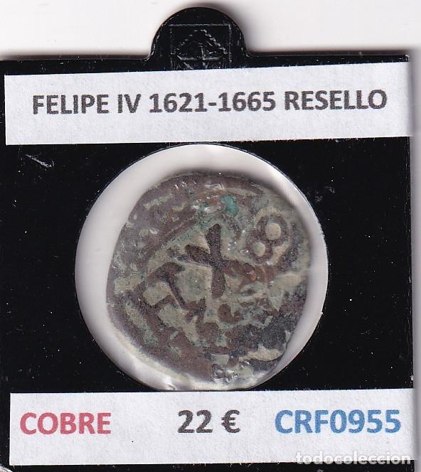 Monedas de Espa&ntilde;a: CRF0955 MONEDA ESPA&Ntilde;A FELIPE IV 1621-1665 RESELLO COBRE