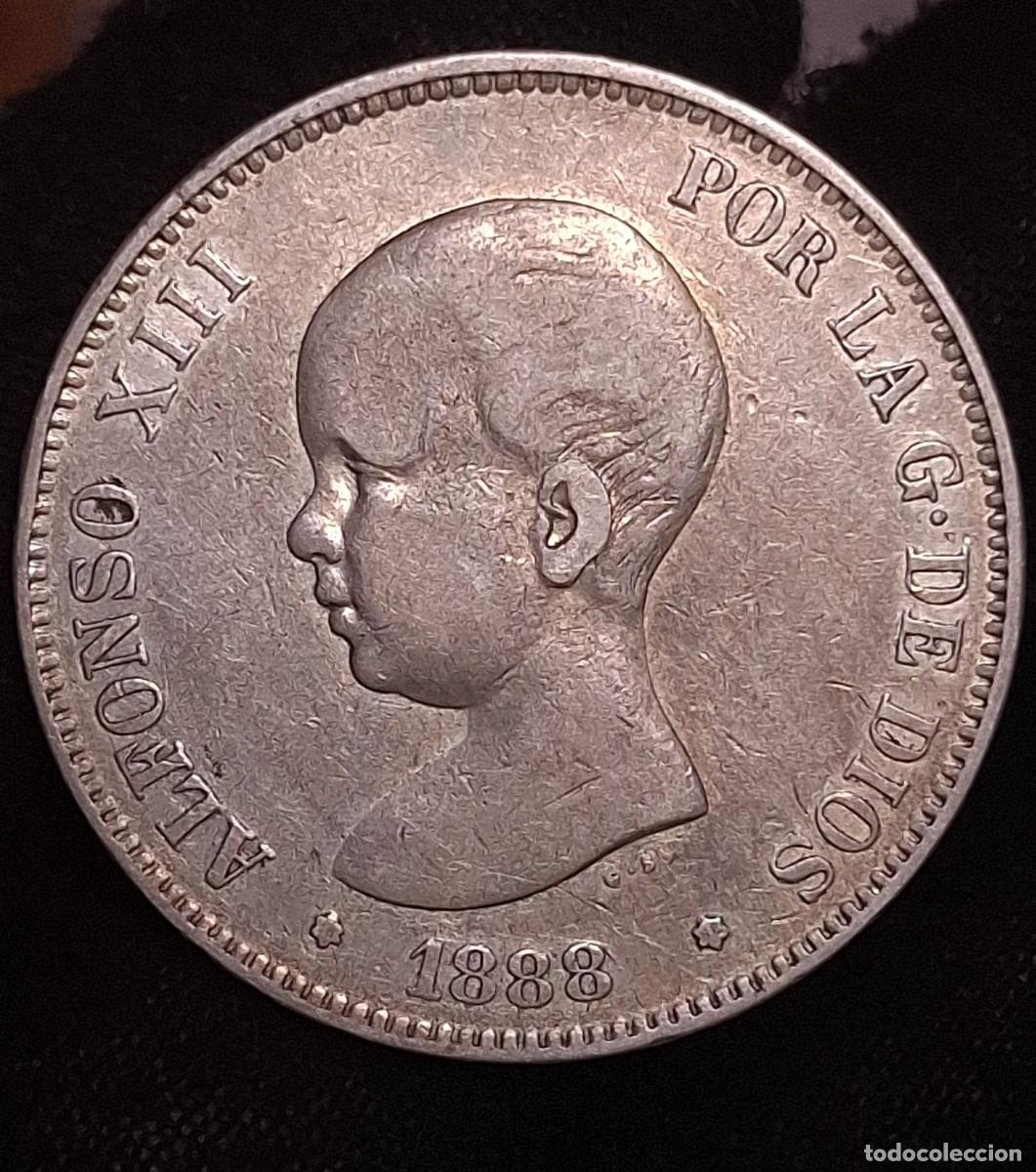 Monedas de Espa&ntilde;a: Espa&ntilde;a - 5 Pesetas 1888 PLATA