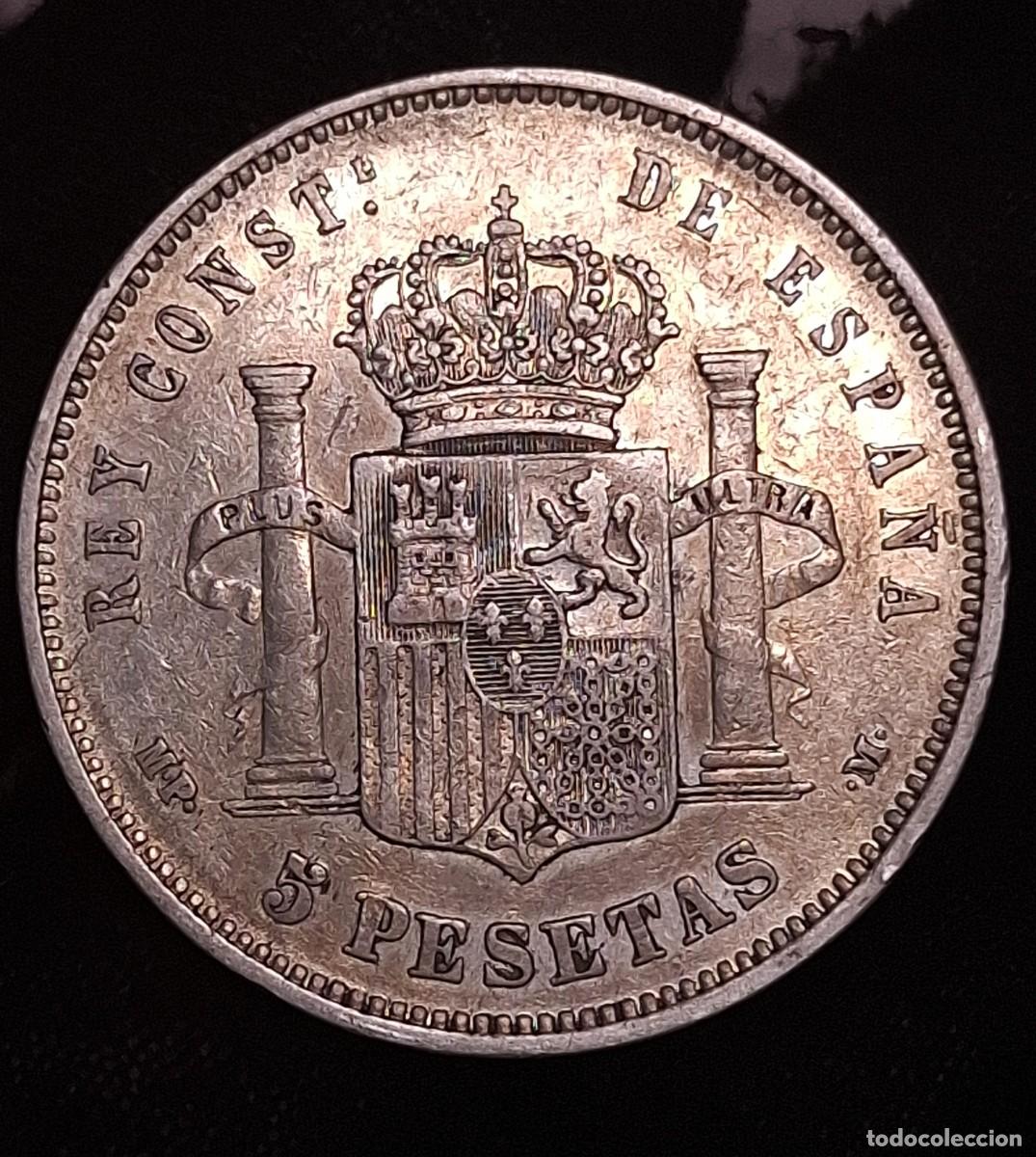 Monedas de Espa&ntilde;a: Espa&ntilde;a - 5 Pesetas 1888 PLATA - Foto 2