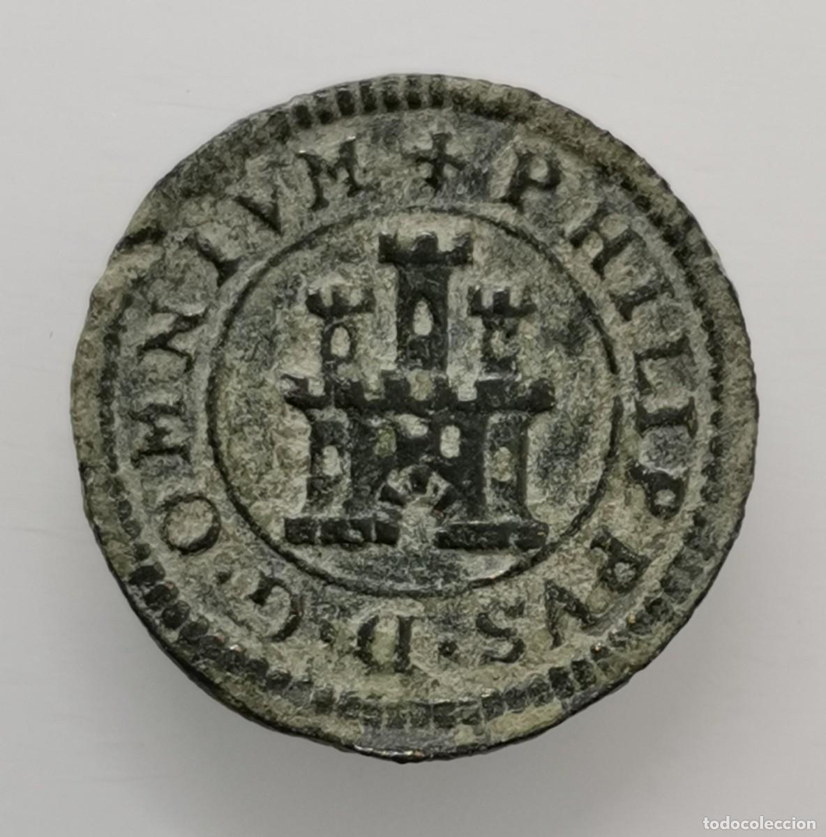 Monedas de Espa&ntilde;a: FELIPE II - 2 MARAVED&Iacute;S - SERIE OMNIVM (1598) SEGOVIA.