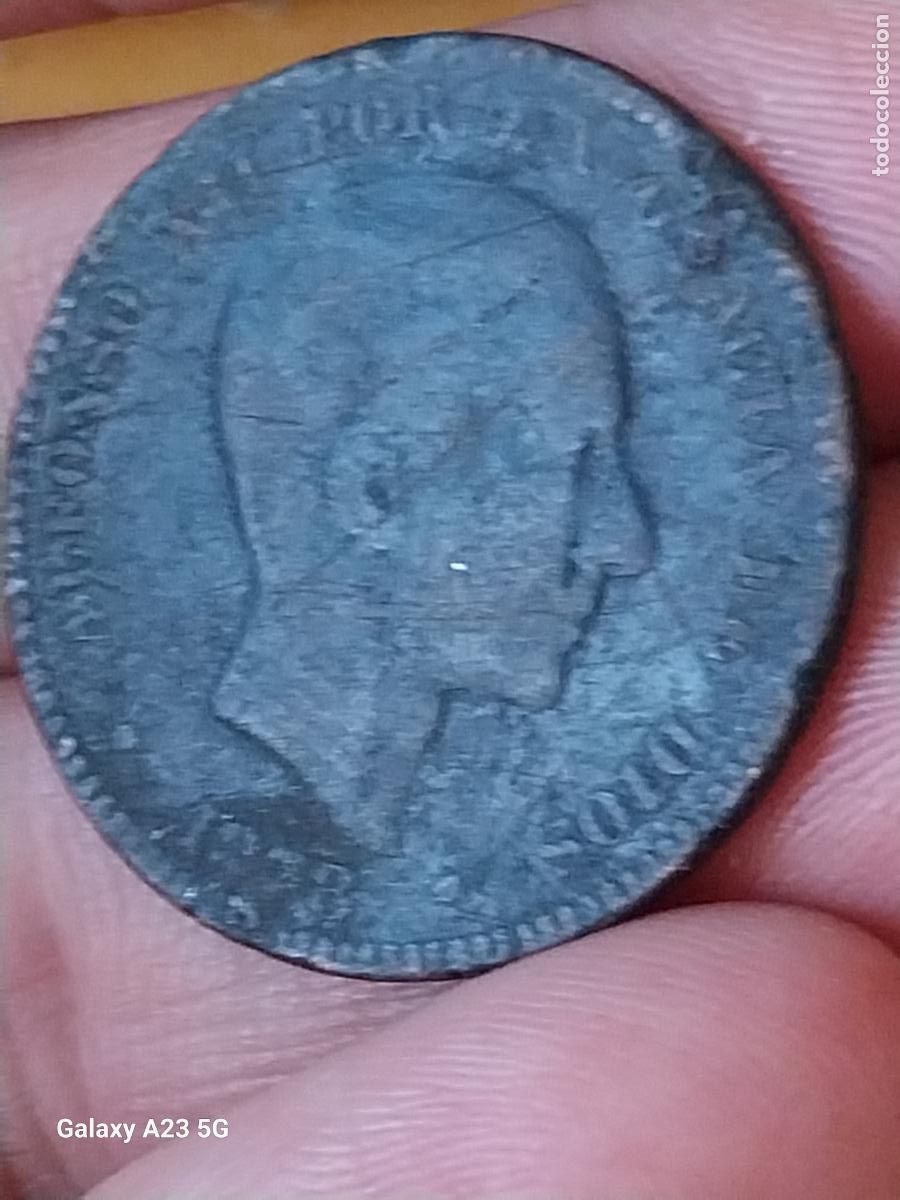 Monedas de Espa&ntilde;a: 1878 ALFONSO XII 10 CENTIMOS O M MONEDA ORIGINAL CIRCULADA