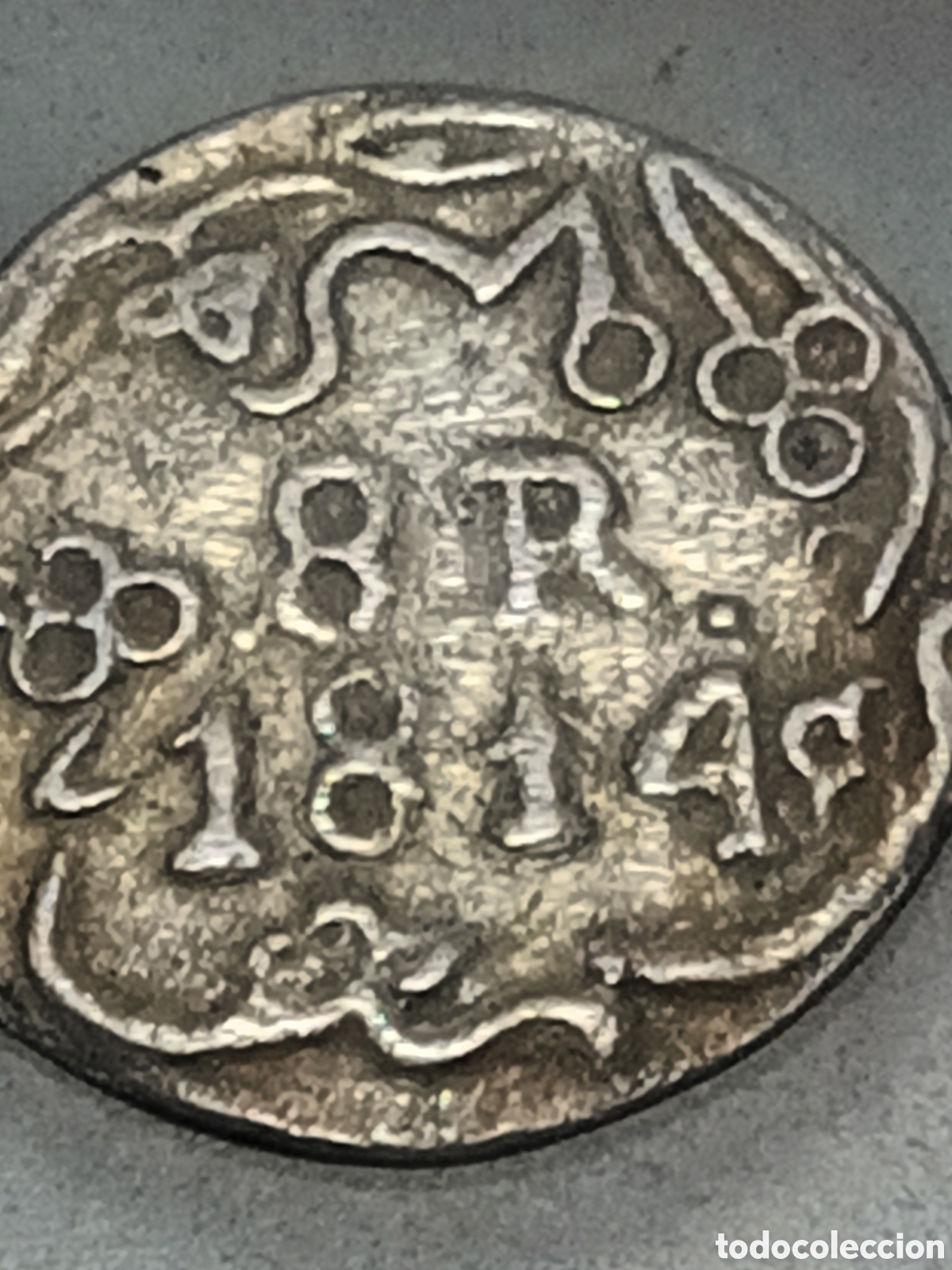 Monedas de Espa&ntilde;a: MONEDA DE 8 REALES DE PLATA &Eacute;POCA DE FERNANDO VII INSURGENCIA DE M&Eacute;XICO ACU&Ntilde;ADA EN OUXACA A&Ntilde;O 1814