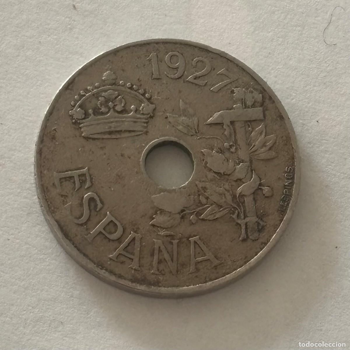 Monedas de Espa&ntilde;a: MONEDA DE 25 C&Eacute;NTIMOS 1927 (FOTO)