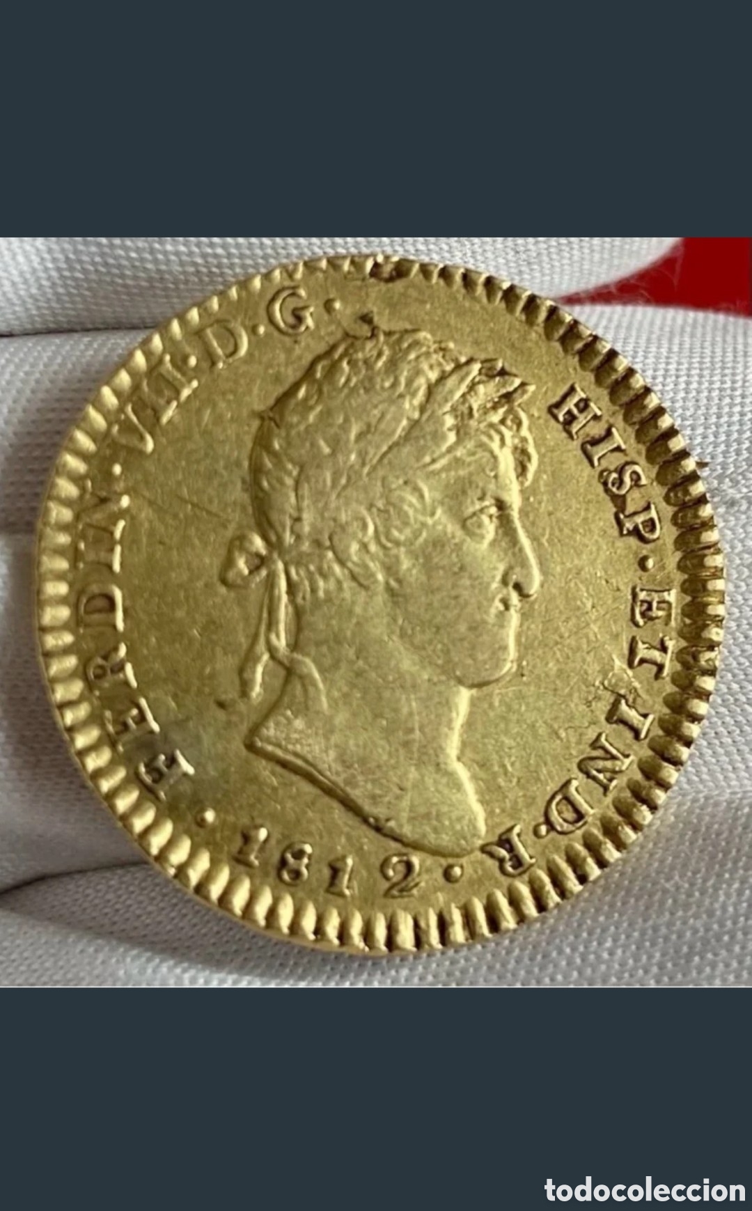 Monedas de Espa&ntilde;a: 2 Escudos 1812 Fernando VII C&aacute;diz