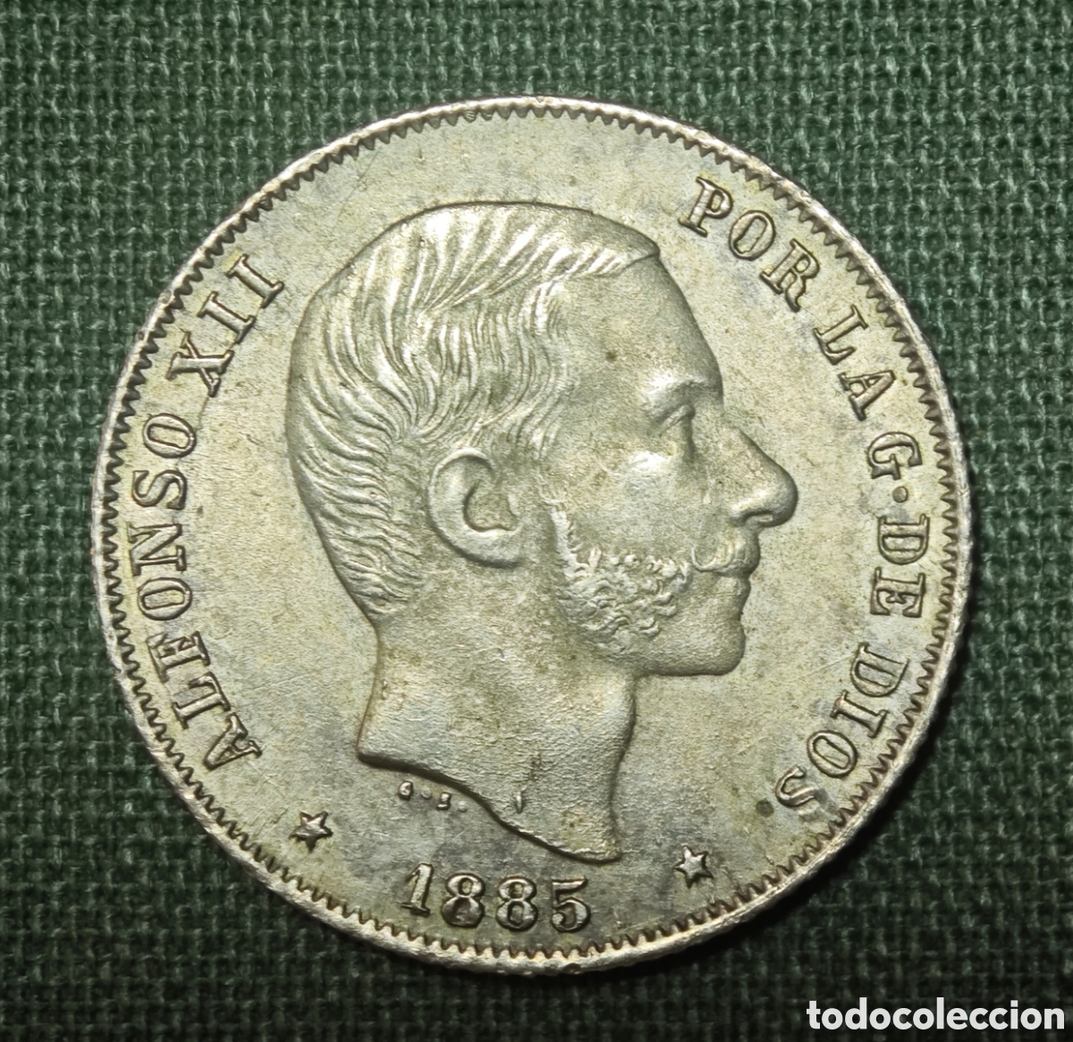Monedas de Espa&ntilde;a: 20 CENTAVOS PESO 1885 MANILA ALFONSO XII SC