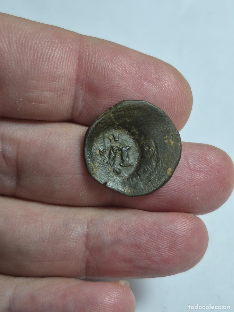 Monedas de Espa&ntilde;a: NT / RESELLO VI MARAVEDIES 1636 TOLEDO SOBRE 2 CUARTOS FELIPE II (E1422)