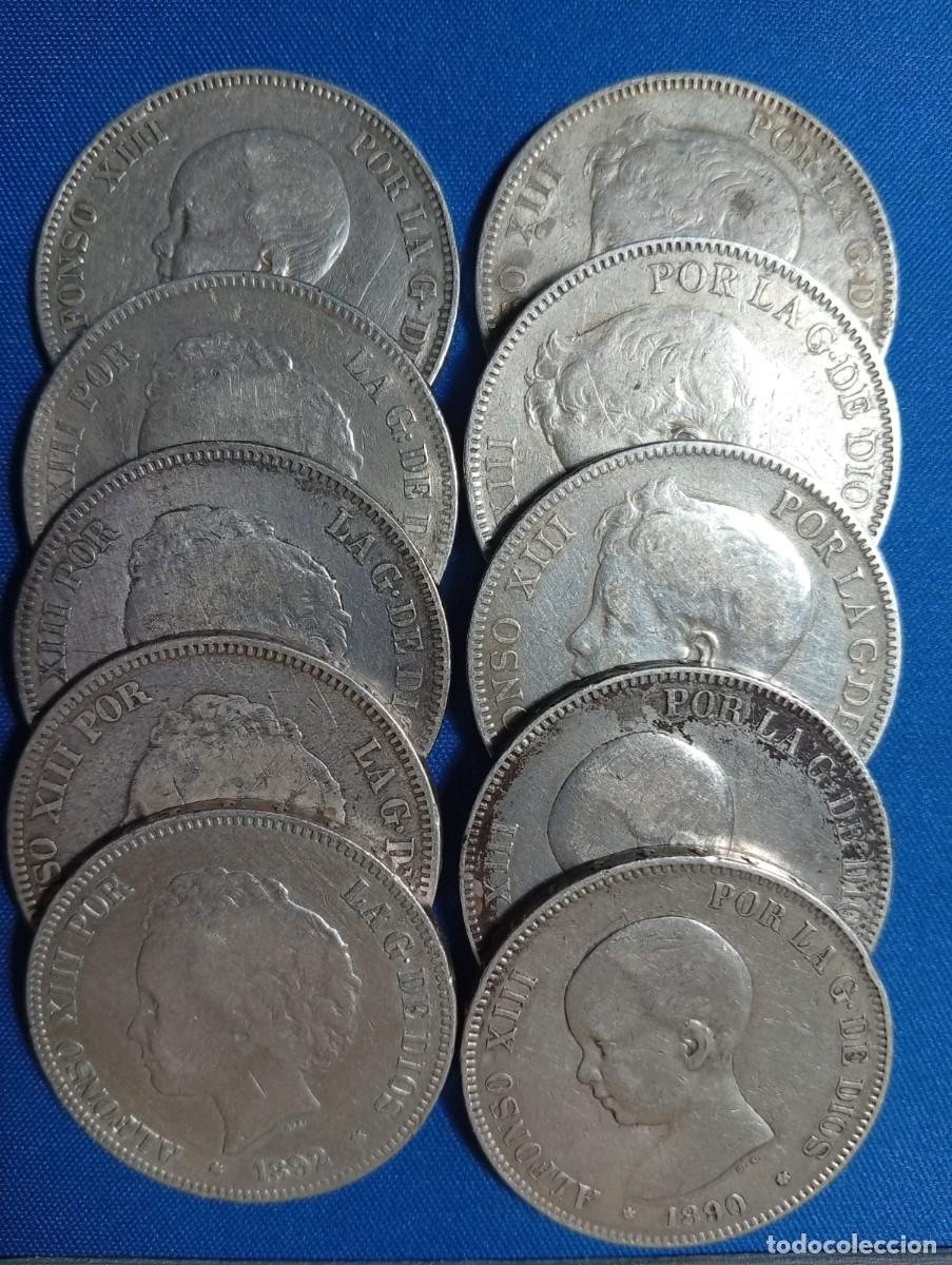 Monedas de Espa&ntilde;a: 10 duros de plata 900 de 5 ptas Alfonso XIII Vario a&ntilde;os precio spot+15%