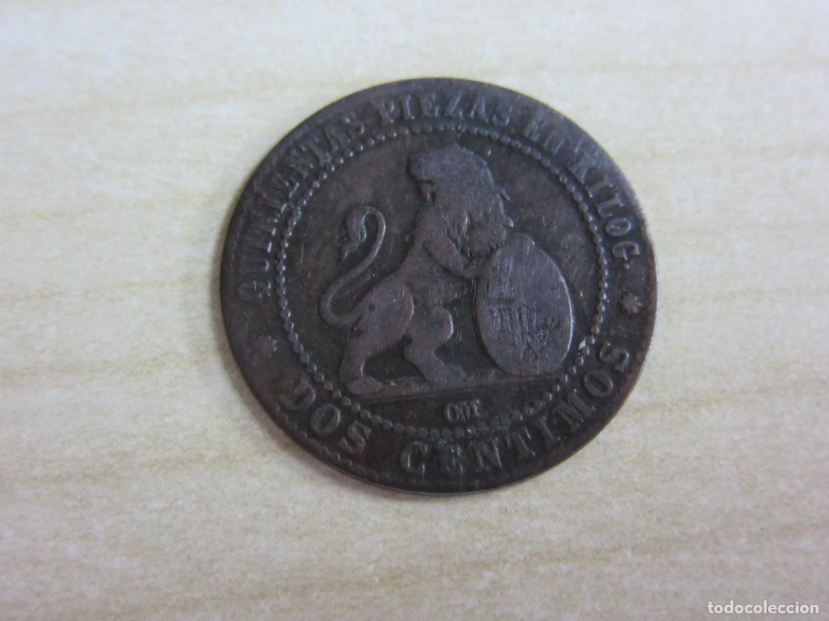 Monedas de Espa&ntilde;a: 2 c&eacute;ntimos del Gobierno Provisional 1870