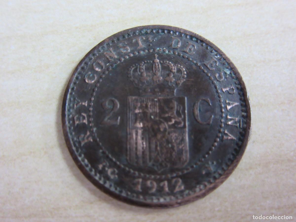 Monedas de Espa&ntilde;a: 2 c&eacute;ntimos de Alfonso XIII 1912 - Foto 2