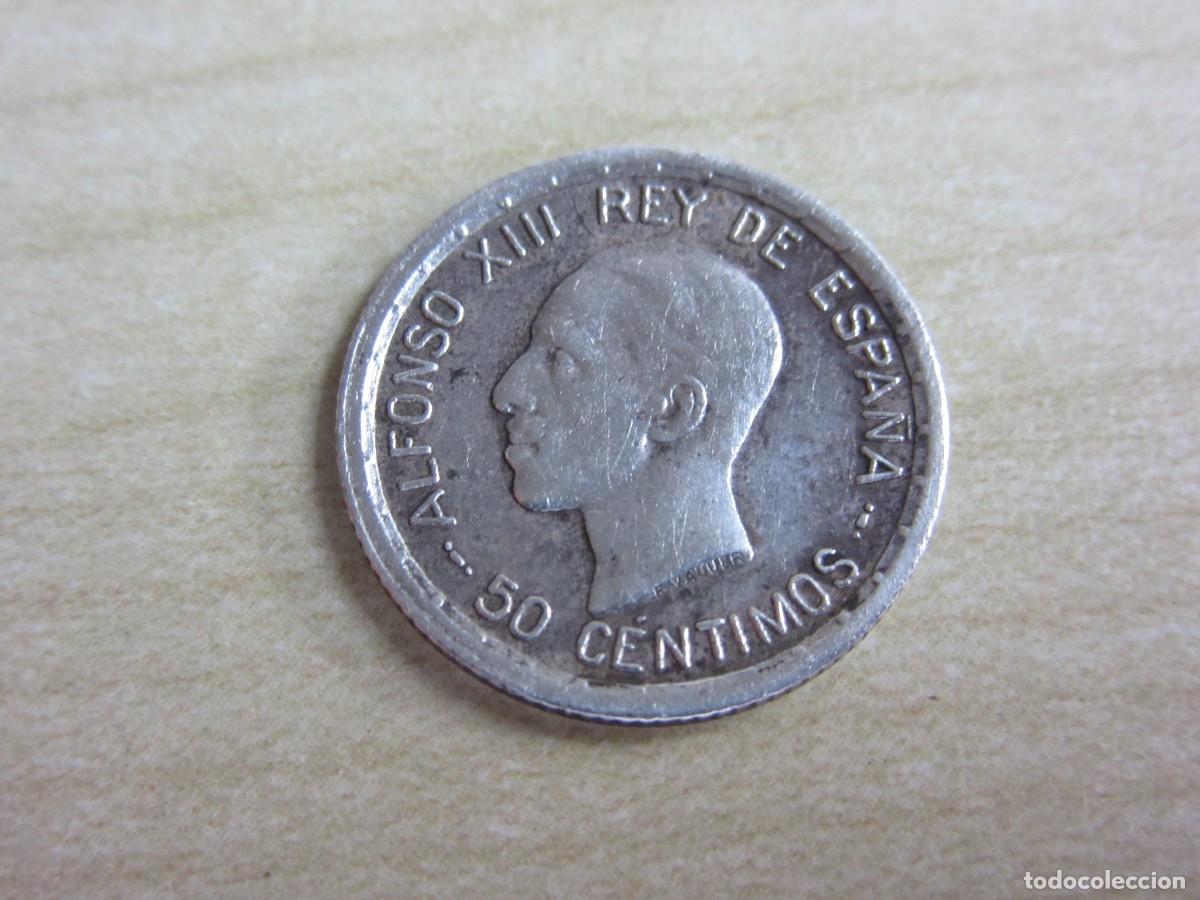 Monedas de Espa&ntilde;a: 50 c&eacute;ntimos de plata de Alfonso XIII Fechado 1926
