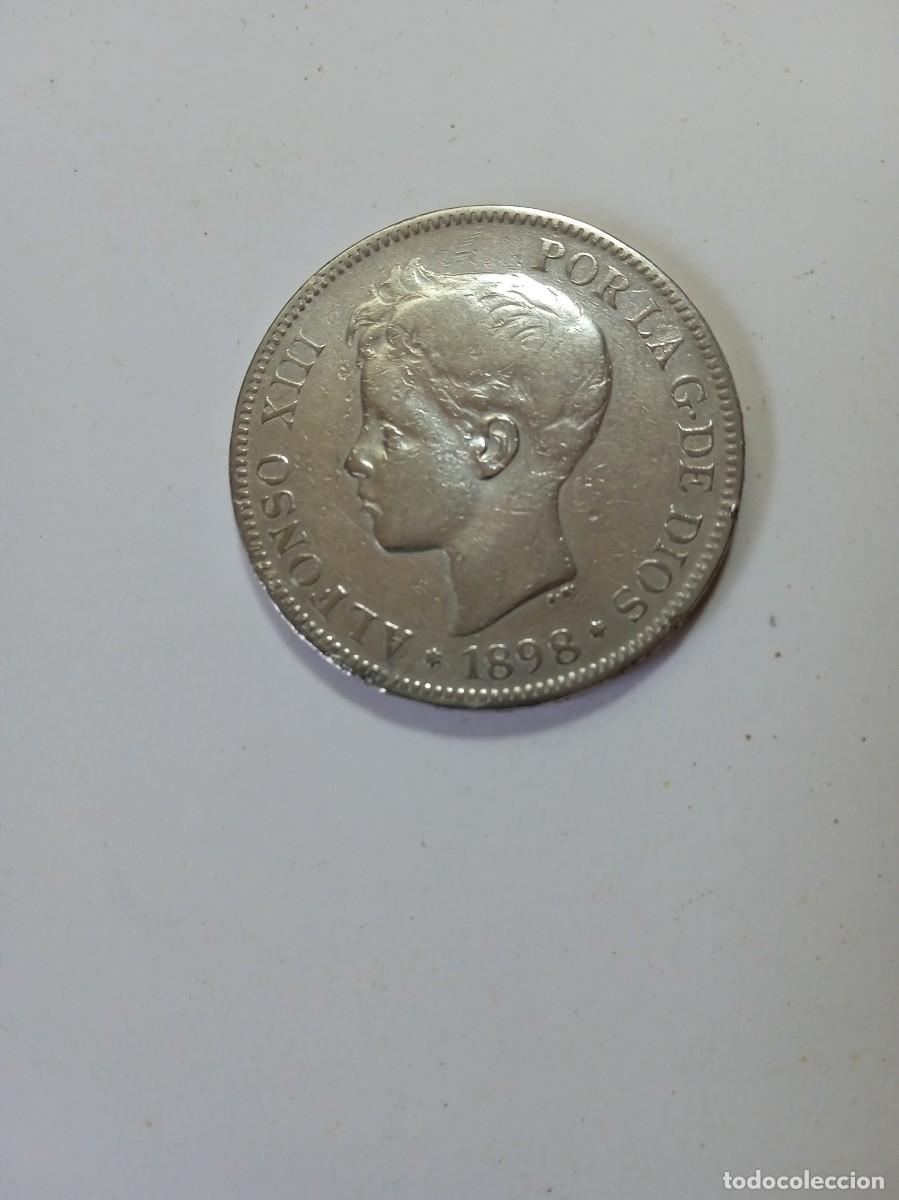 Monedas de Espa&ntilde;a: MONEDA PLATA 5 PESETAS ALFONSO XIII 1898