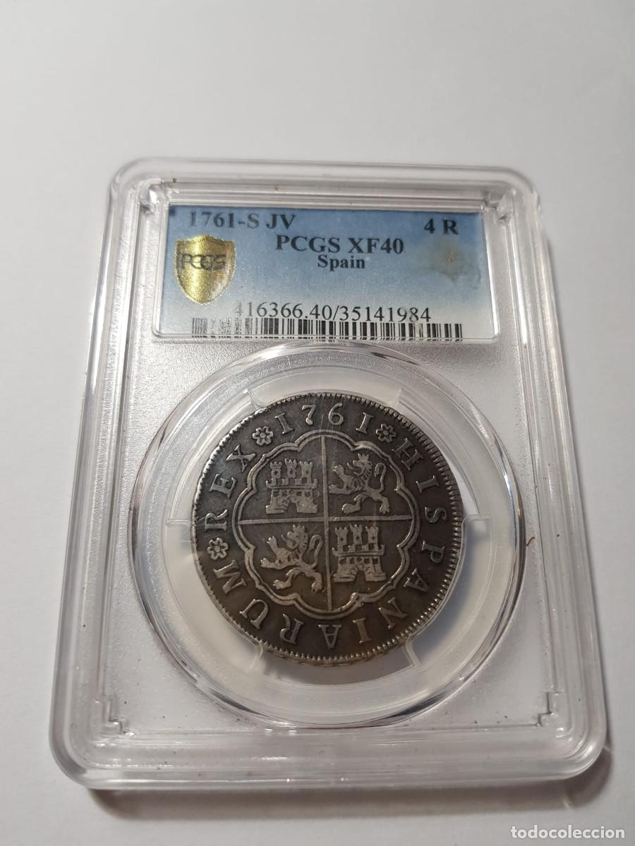 Monedas de Espa&ntilde;a: CARLOS III- 4 REALES-1761-SEVILLA