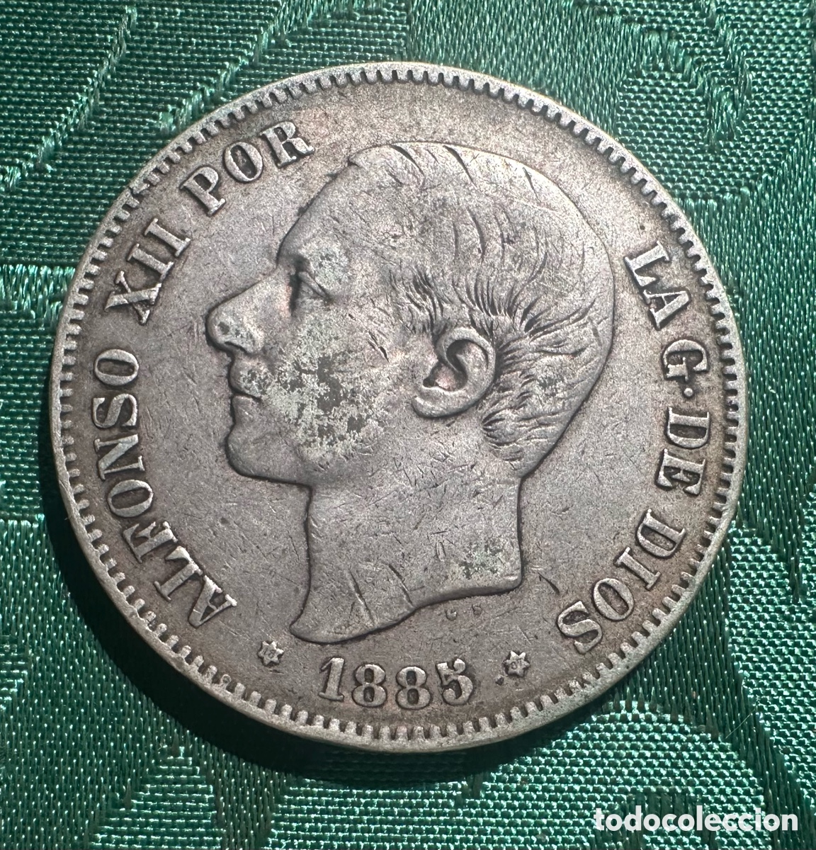 Monedas de Espa&ntilde;a: MONEDA DE 5 PESETAS PLATA (DURO)DE ALFONSO XII DEL A&Ntilde;O 1885.