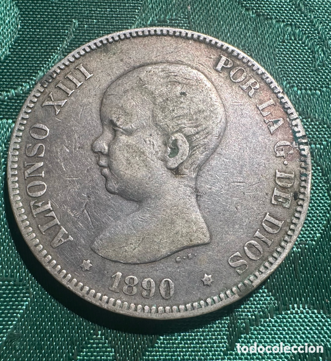 Monedas de Espa&ntilde;a: MONEDA DE 5 PESETAS PLATA (DURO)DE ALFONSO XIII DEL A&Ntilde;O 1890.