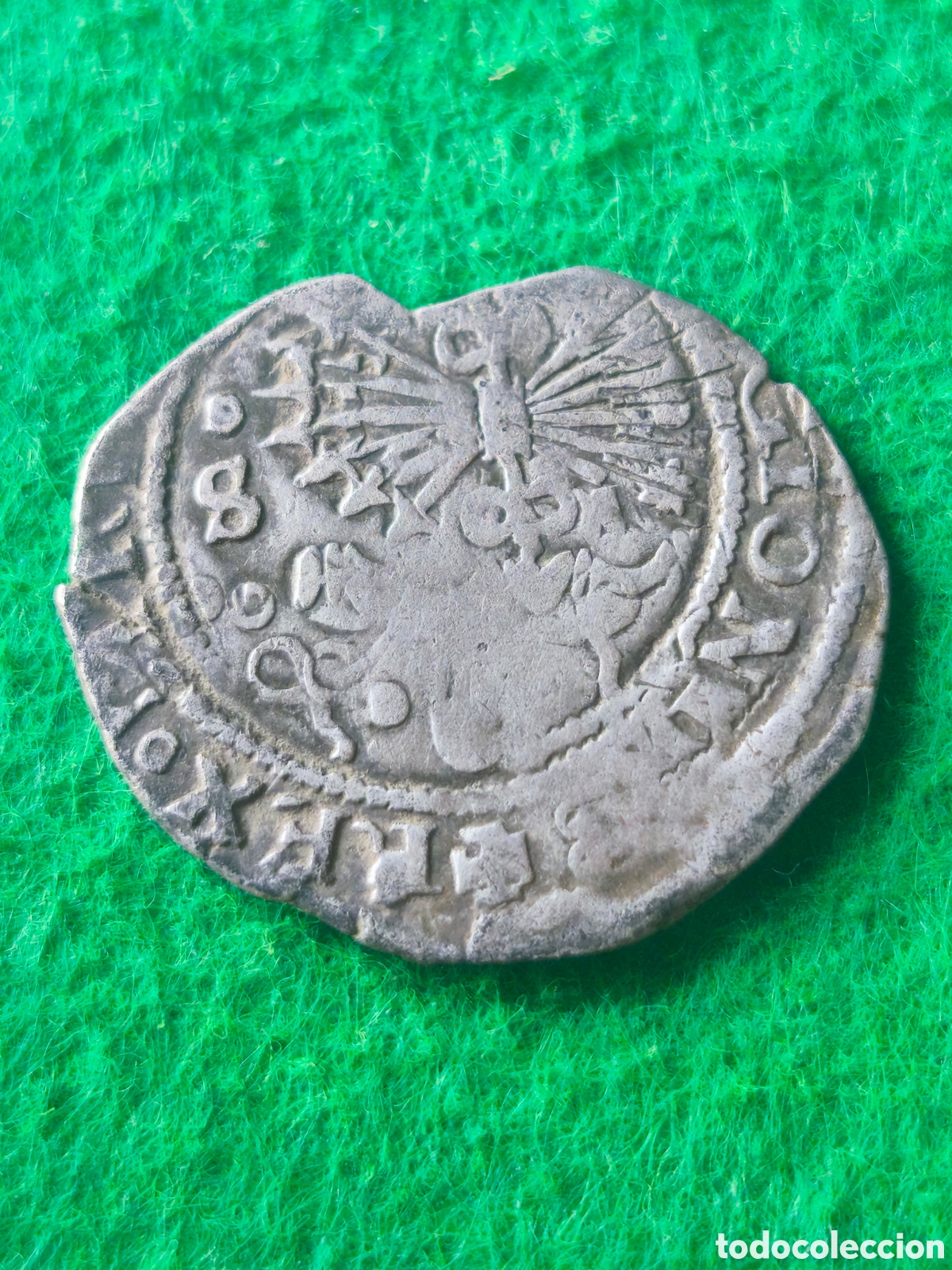 Monedas de Espa&ntilde;a: 1 Real Reyes Cat&oacute;licos Sevilla S en reverso plata
