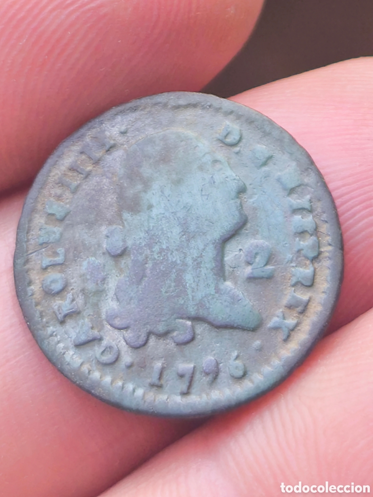 Monedas de Espa&ntilde;a: Carlos IV 1798 2 maravedis Segovia
