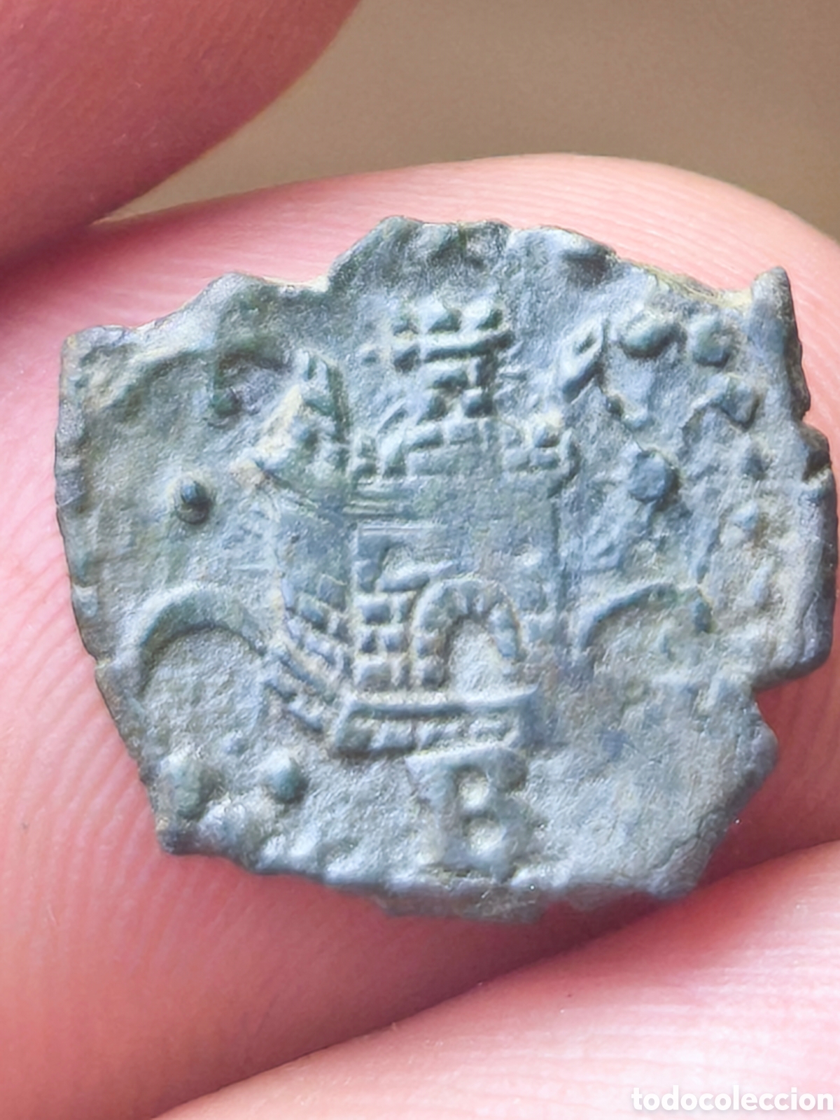 Monedas de Espa&ntilde;a: Felipe II Burgos Blanca 1 medio maravedis