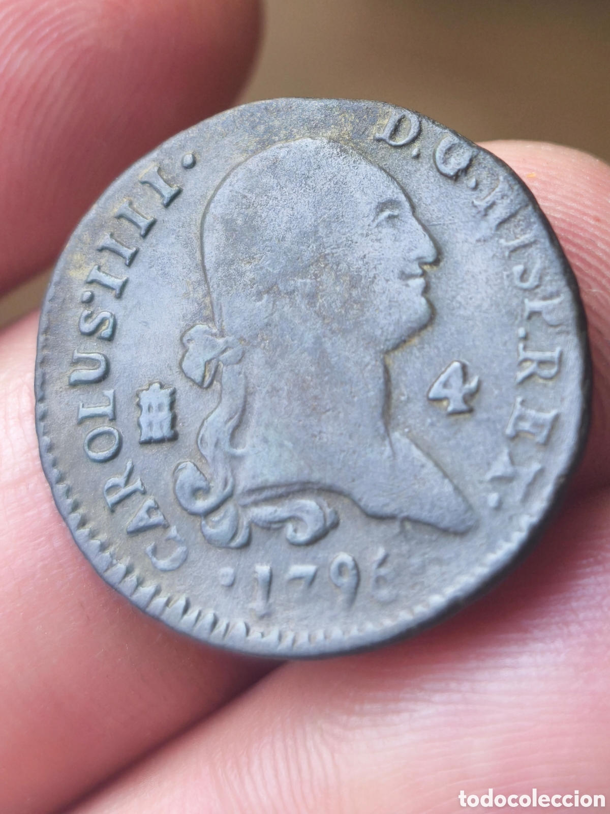 Monedas de Espa&ntilde;a: Carlos IV 1796 5 Maravedis Segovia