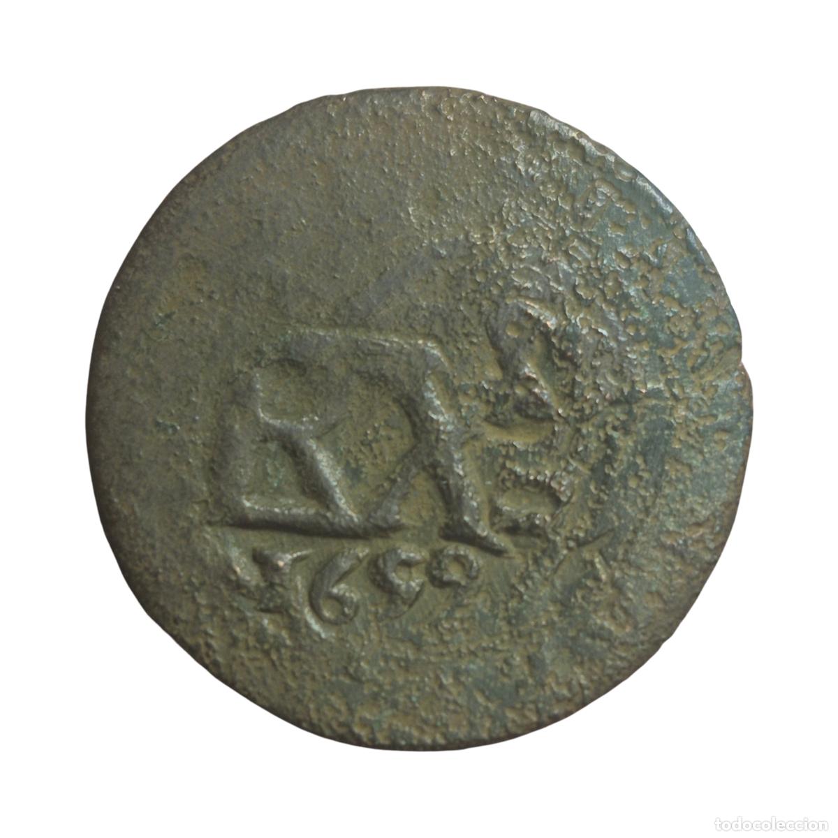 Monedas de Espa&ntilde;a: NT / RESELLO 4 MARAVEDIES 1659 SEGOVIA (E1424)