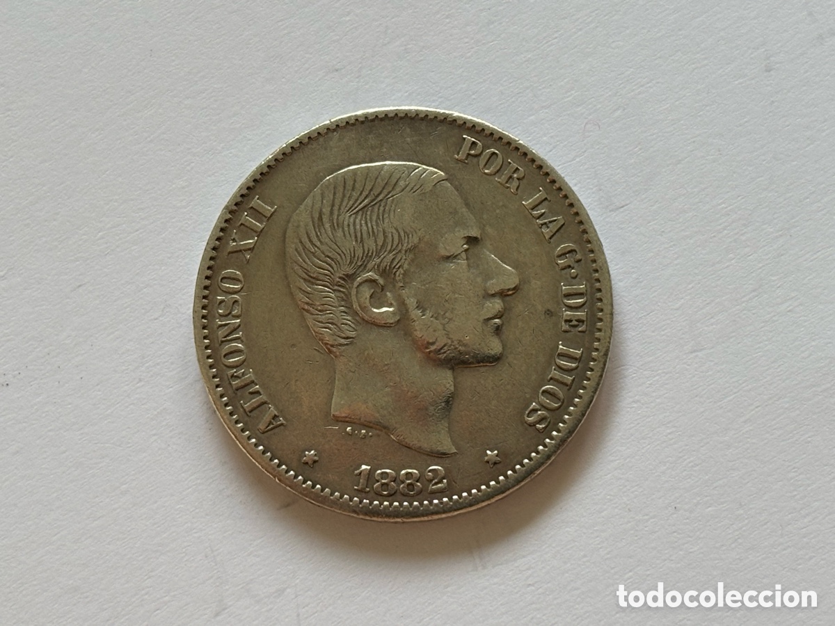 Monedas de Espa&ntilde;a: ALFONSO XII * 50 CENTAVOS DE PESO 1882 FILIPINAS * PLATA