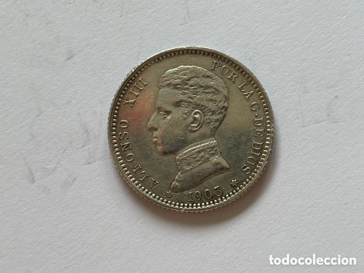 Monedas de Espa&ntilde;a: ALFONSO XIII * 1 PESETA 1903*03 SM V * PLATA