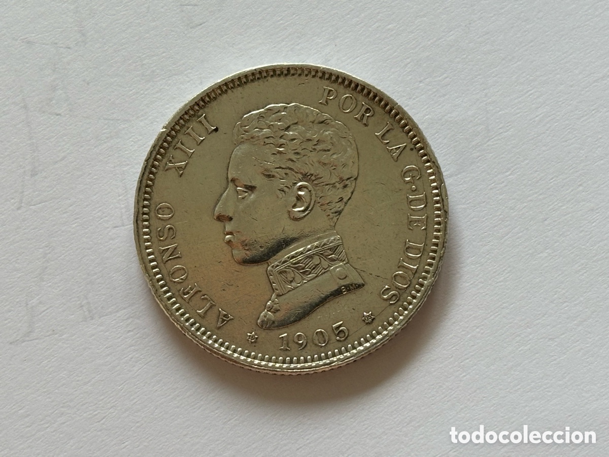 Monedas de Espa&ntilde;a: ALFONSO XIII * 2 PESETAS 1905*05 * PLATA