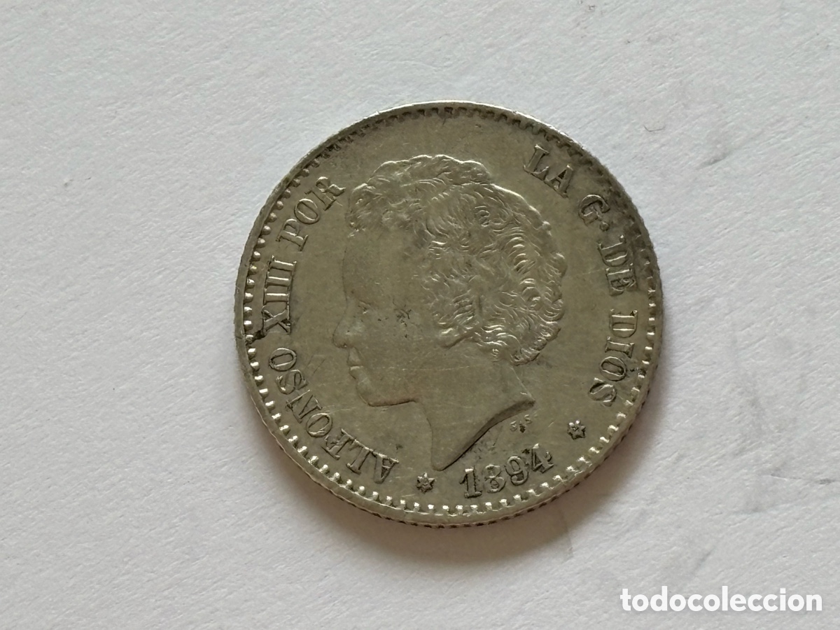Monedas de Espa&ntilde;a: ALFONSO XIII * 50 C&Eacute;NTIMOS 1894*94 PG V * PLATA