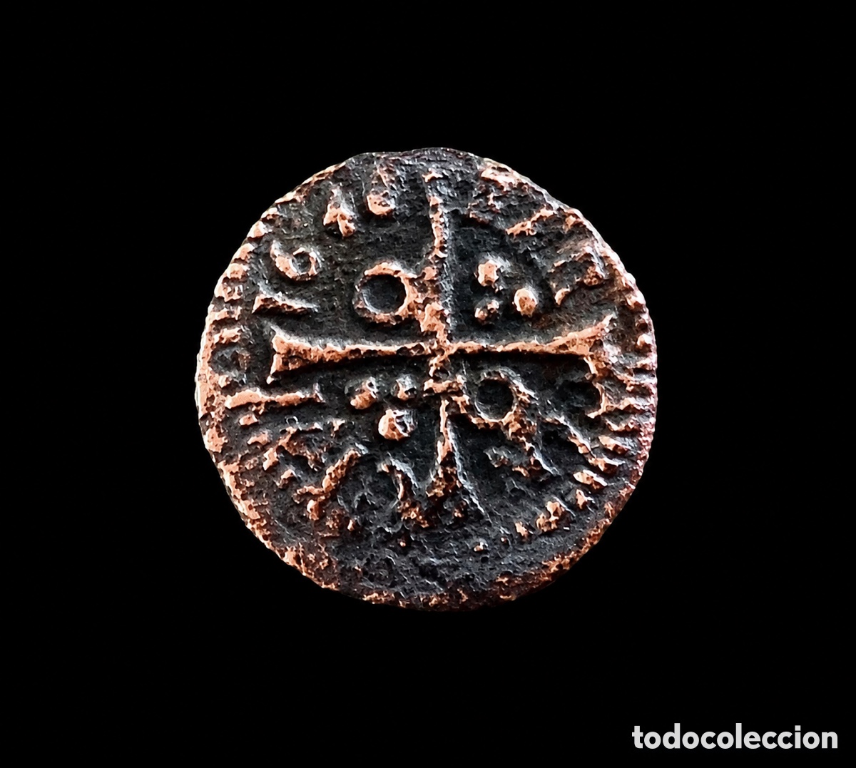 Monedas de Espa&ntilde;a: 1648 BARCELONA ~ 1 DINER ~ REY LUIS XIV &ldquo;GUERRA DELS SEGADORS&rdquo;