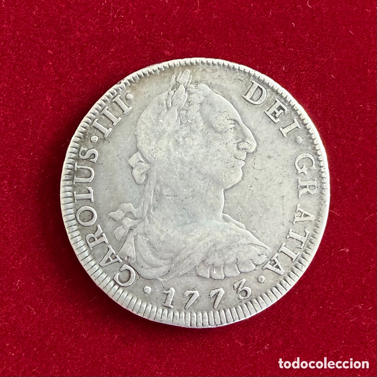 Monedas de Espa&ntilde;a: 8 Reales Carlos III 1773 M&eacute;xico FM Plata