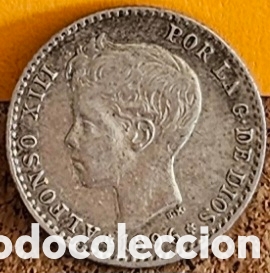 Monedas de Espa&ntilde;a: ESPA&Ntilde;A, 50 C&Eacute;NTIMOS, 1896. *9*6. ALFONSO XIII. PLATA.