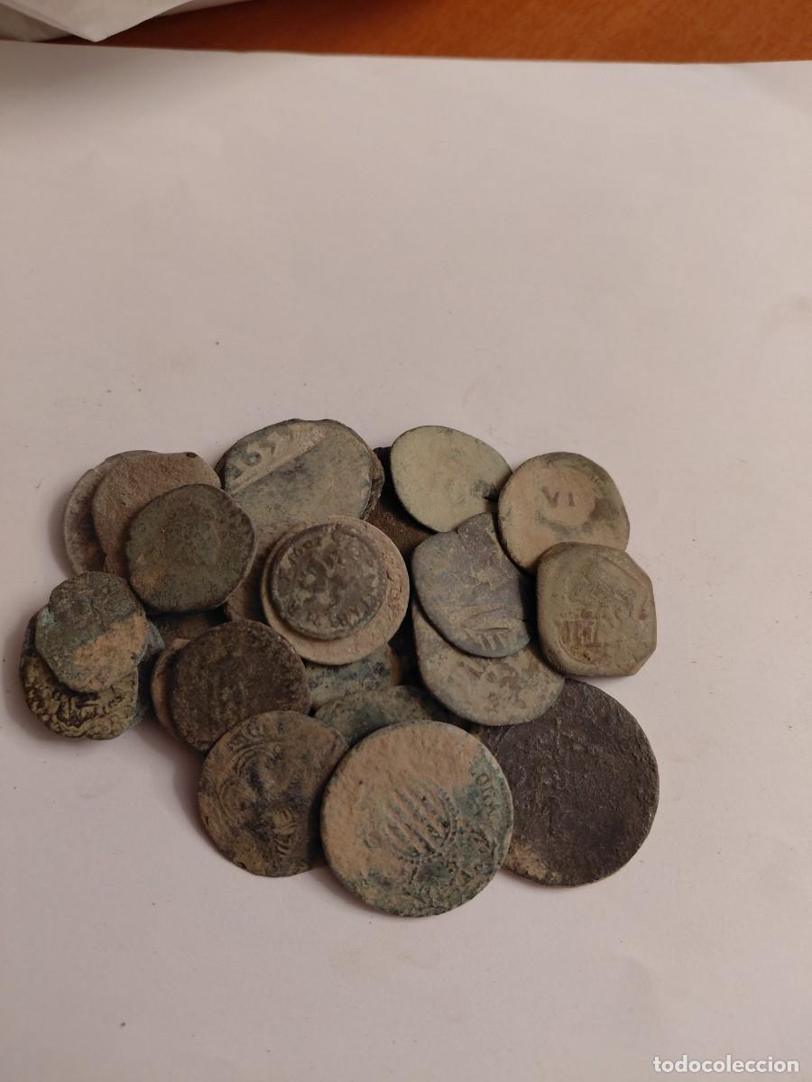 Monedas de Espa&ntilde;a: Lote n&uacute;mero 9 de 30 monedas espa&ntilde;olas a limpiar y clasificar. Oportunidad