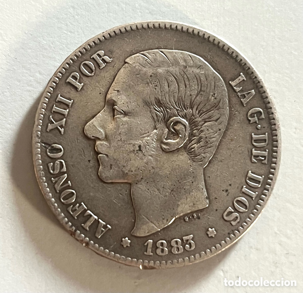 Monedas de Espa&ntilde;a: MONEDA 5 PESETAS, ALFONSO XII 1883 - PLATA
