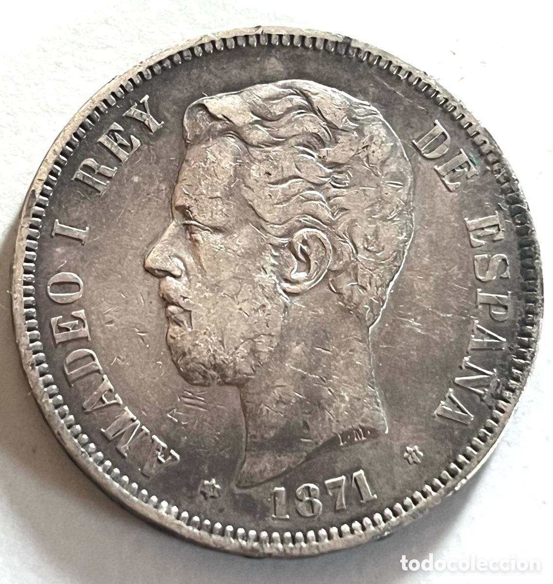 Monedas de Espa&ntilde;a: MONEDA 5 PESETAS AMADEO I 1871, *18*83 PLATA