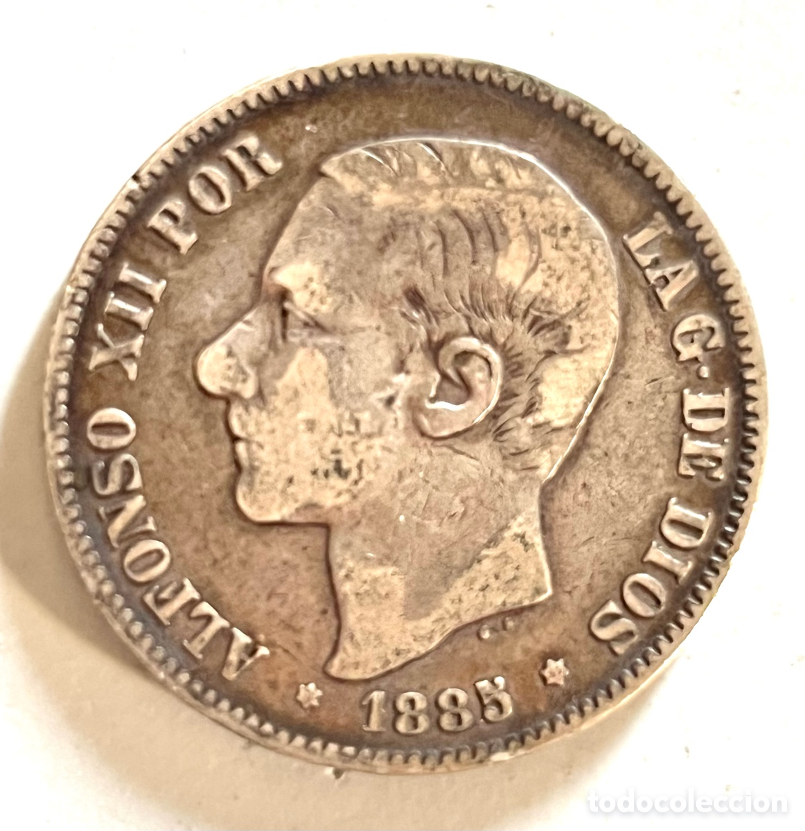 Monedas de Espa&ntilde;a: MONEDA 5 PESETAS ALFONSO XII 1885 *85 - MSM - PLATA