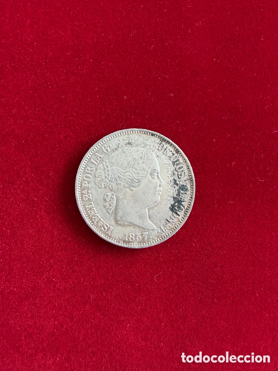 Monedas de Espa&ntilde;a: 20 Reales Isabel II 1857 Madrid Plata