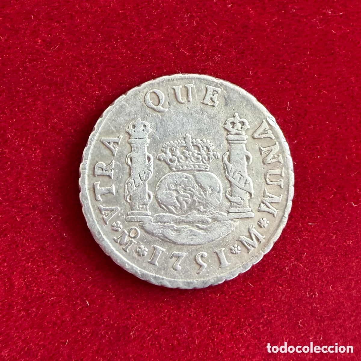 Monedas de Espa&ntilde;a: 2 Reales Columnario 1751 M&eacute;xico M Plata
