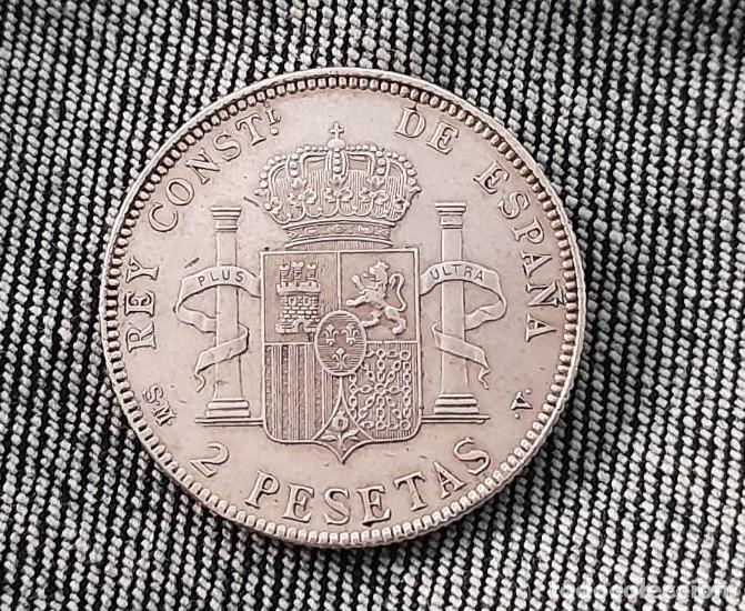 Monedas de Espa&ntilde;a: 2 pesetas de plata de Alfonso XIII 1905 *05