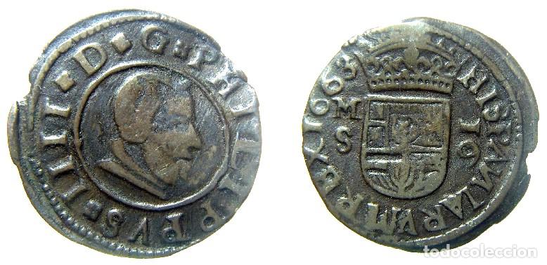 Monedas de Espa&ntilde;a: Moneda de Felipe IV Madrid S. 16 maraved&iacute;s 1663