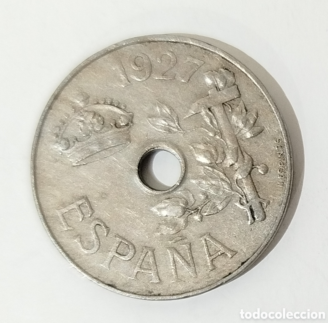 Monedas de Espa&ntilde;a: MONEDA 25 CENTIMOS 1927 ESPA&Ntilde;A ALFONSO XIII BUEN ESTADO