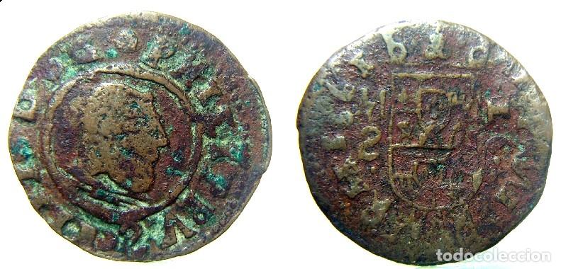 Monedas de Espa&ntilde;a: Moneda de Felipe IV 16 maraved&iacute;s , Falsa de &eacute;poca