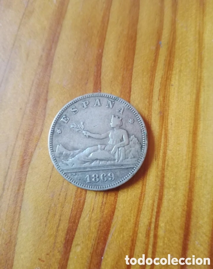 Monedas de Espa&ntilde;a: Moneda de 2 pesetas Espa&ntilde;a 1869