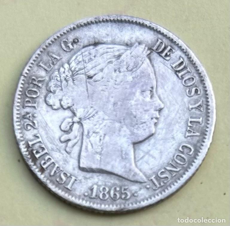 Monedas de Espa&ntilde;a: ESPA&Ntilde;A - 40 Centimos 1865 6* - ISABEL II - PLATA - RC.