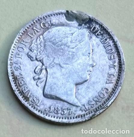 Monedas de Espa&ntilde;a: ESPA&Ntilde;A - 1 REAL 1857 7* FLOJAS - PLATA- RC-