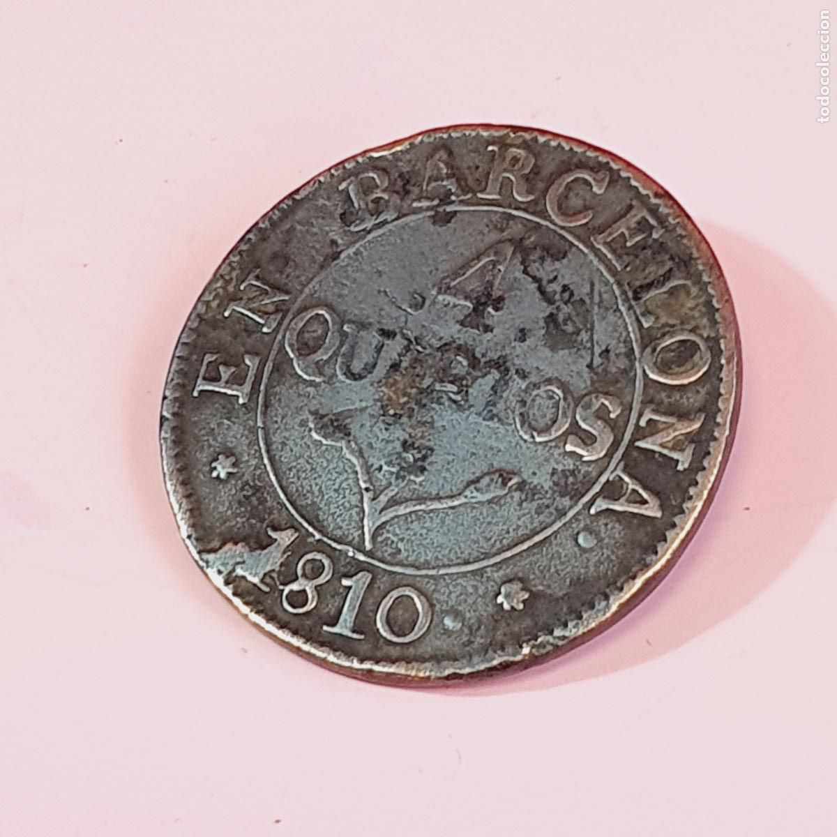 Monedas de Espa&ntilde;a: MONEDA DE ESPA&Ntilde;A-4 QUARTOS-BARCELONA-1810-29 mm.D-. - Foto 2
