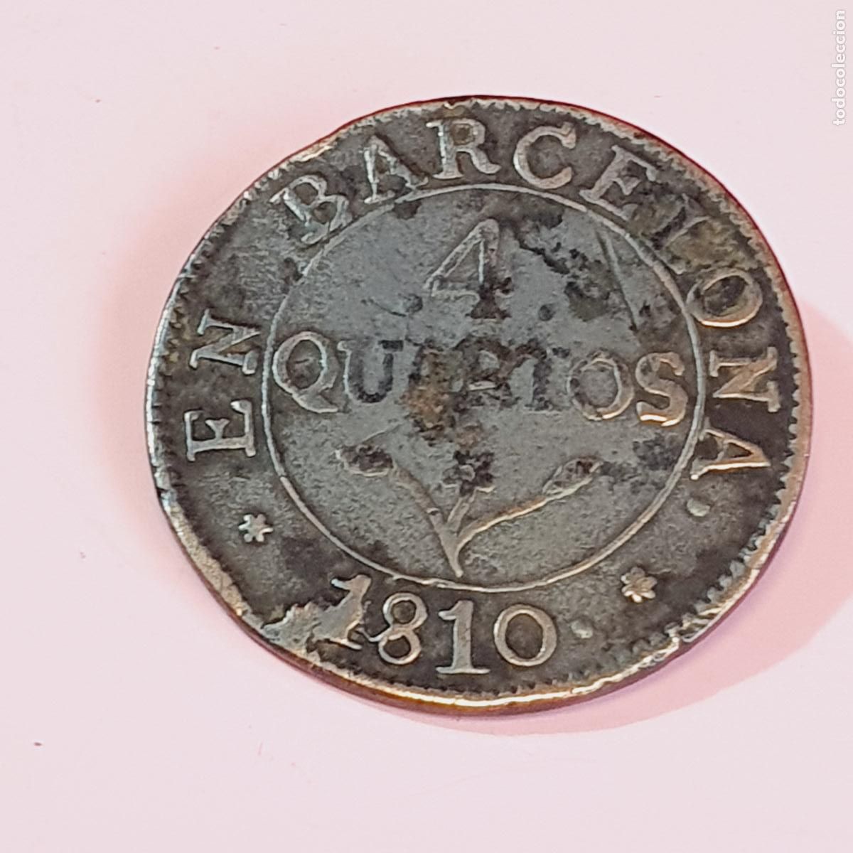 Monedas de Espa&ntilde;a: MONEDA DE ESPA&Ntilde;A-4 QUARTOS-BARCELONA-1810-29 mm.D-. - Foto 4